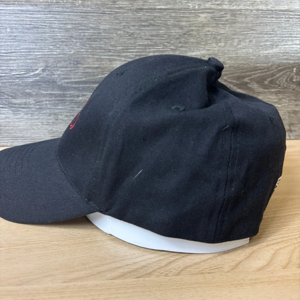 Bad Girl Hat Cap Fitted Womens S/M Black Motorcycle Biker‎ Flex Band